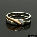 Load image into Gallery viewer, Platinum Love Bands with Rose Gold &amp; Diamonds JL PT 1438
