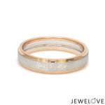 Load image into Gallery viewer, Engraved Platinum Love Bands with Rose Gold You &amp; Me Ring JL PT 1404
