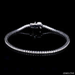 Load image into Gallery viewer, Single Line Platinum Tennis Bracelet with Diamonds JL PTB 1235
