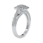 Load image into Gallery viewer, Designer Platinum Halo Ring for Women with JL PT R US-0001   Jewelove.US
