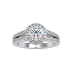 Load image into Gallery viewer, 1 Carat Platinum Halo Split Shank Solitaire Engagement Ring for Women JL PT US-0004  J-VS Jewelove.US
