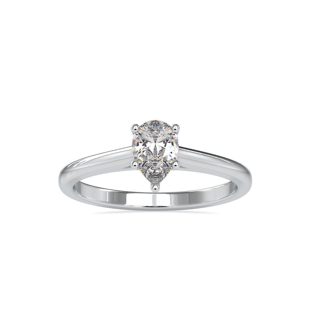 Pear Diamond Solitaire Engagement Ring for Women Crafted in Platinum JL PT US-0006   Jewelove.US