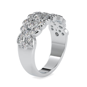 Designer Broad Platinum Ring with Diamonds for Women JL PT US-0009   Jewelove.US