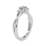 Load image into Gallery viewer, 30-Pointer Three-Diamond Platinum Solitaire Engagement Ring for Women JL PT US-0012
