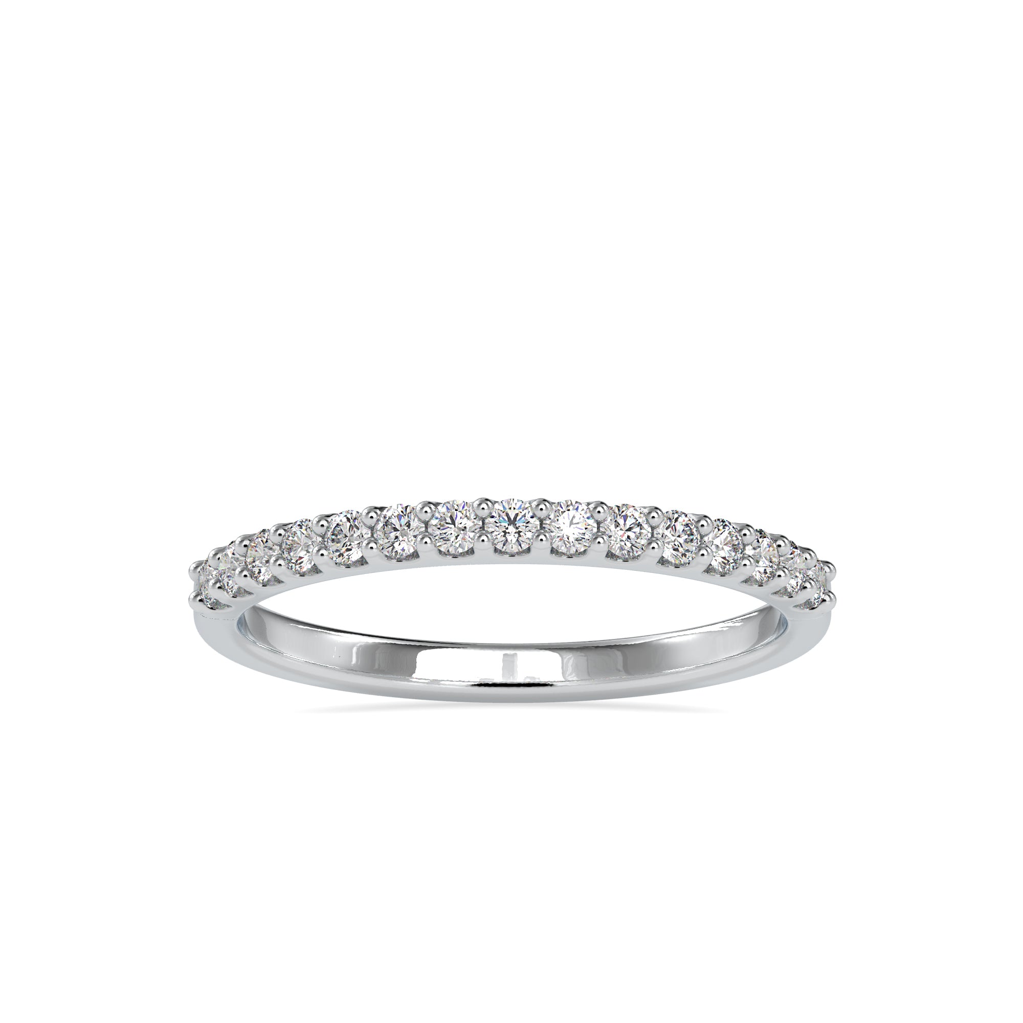 Half Eternity Platinum Ring with Diamonds for Women JL PT 0018