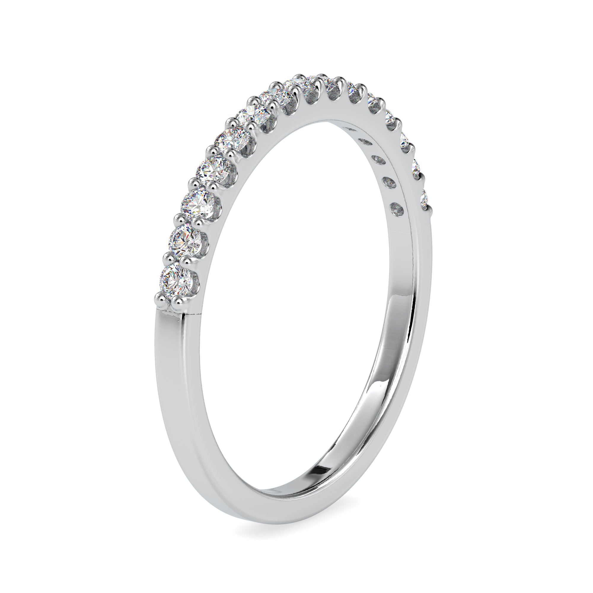 Half Eternity Platinum Ring with Diamonds for Women JL PT 0018