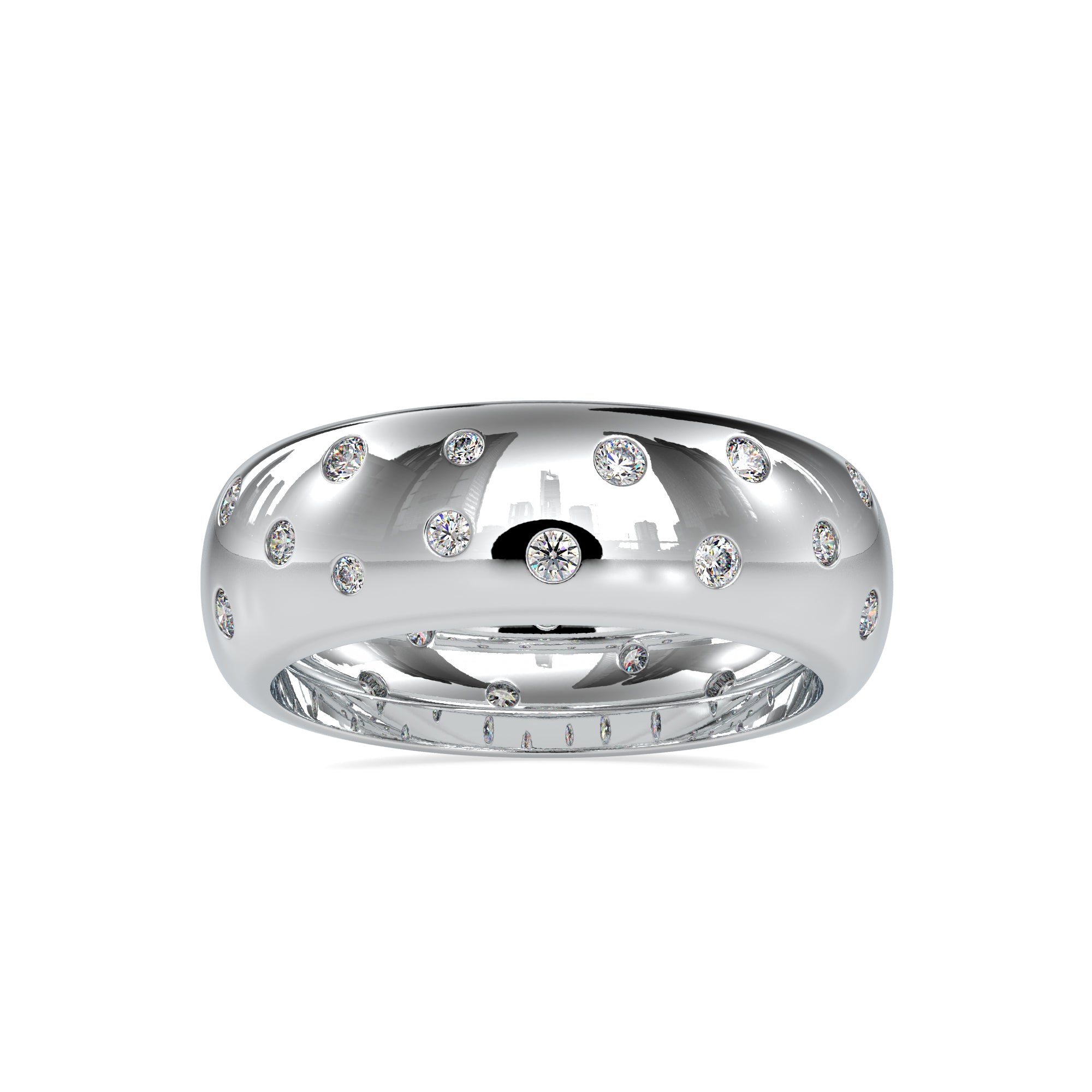 Platinum Ring with Diamonds for Women JL PT 0019