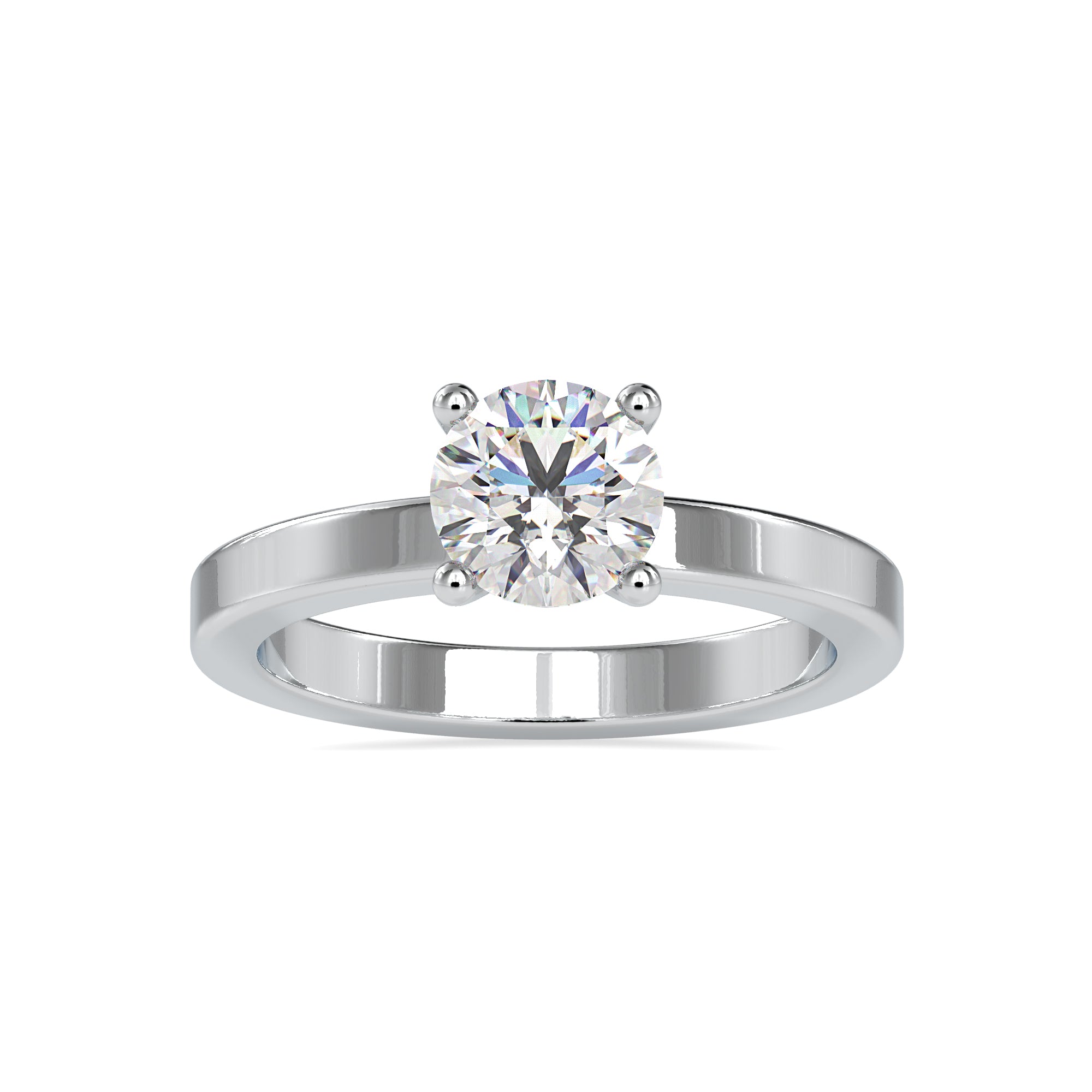 Platinum Diamond Halo Solitaire Engagement Ring JL PT 0021