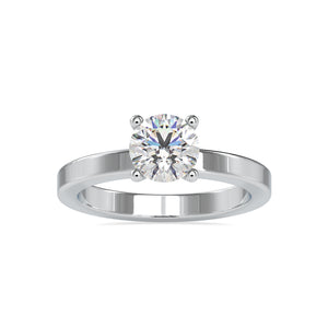 Platinum Diamond Halo Solitaire Engagement Ring JL PT 0021