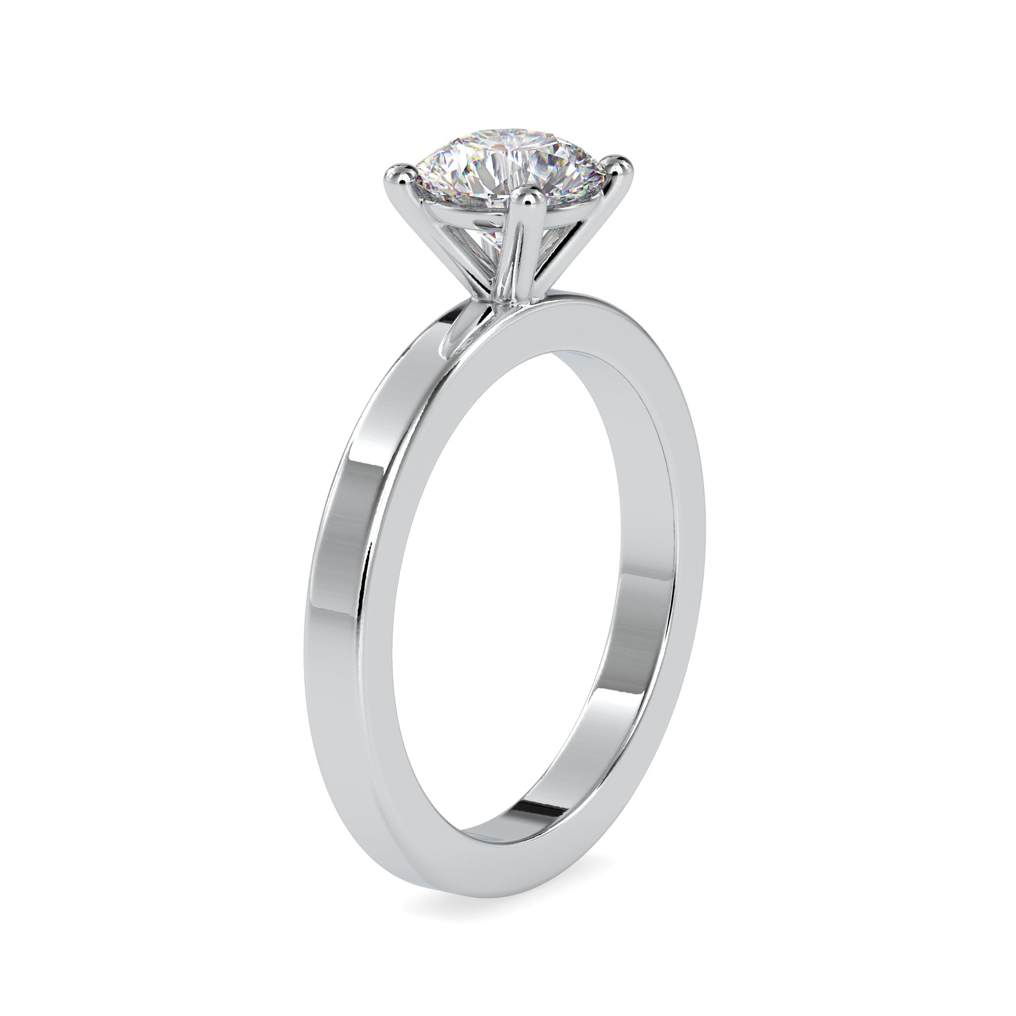 Platinum Diamond Halo Solitaire Engagement Ring JL PT 0021