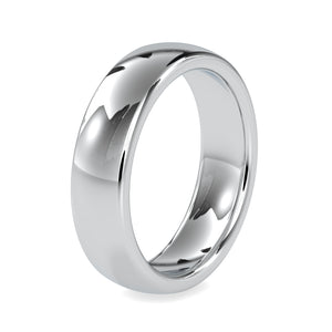 Plain Platinum Hi-Polish Ring for Men JL PT 0022