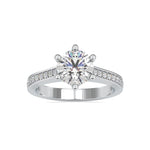 Load image into Gallery viewer, 0.50cts. Solitaire Platinum Diamond Shank Engagement Ring JL PT 0023
