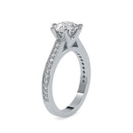 Load image into Gallery viewer, 0.50cts. Solitaire Platinum Diamond Shank Engagement Ring JL PT 0023
