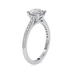 Load image into Gallery viewer, 0.50cts. Solitaire Platinum Diamond Shank Engagement Ring JL PT 0024   Jewelove.US
