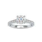 Load image into Gallery viewer, 0.50cts. Solitaire Platinum Diamond Shank Engagement Ring JL PT 0025   Jewelove.US

