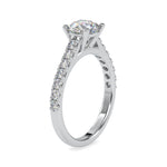 Load image into Gallery viewer, 0.50cts. Solitaire Platinum Diamond Shank Engagement Ring JL PT 0025   Jewelove.US
