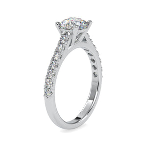 0.30cts. Solitaire Platinum Diamond Shank Engagement Ring JL PT 0025-A   Jewelove.US