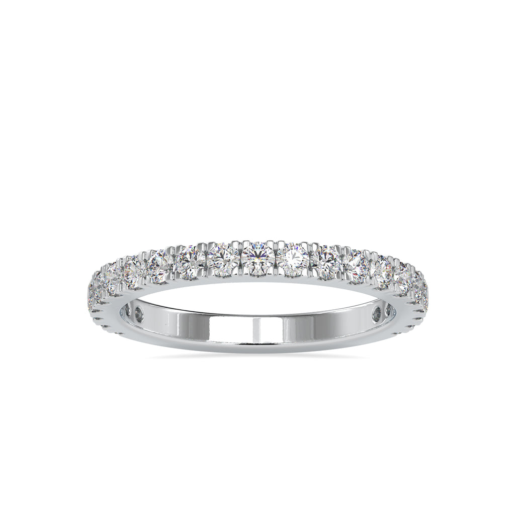 3 Pointer Platinum Half Eternity Diamond Ring for Women JL PT 0026  VVS-GH Jewelove