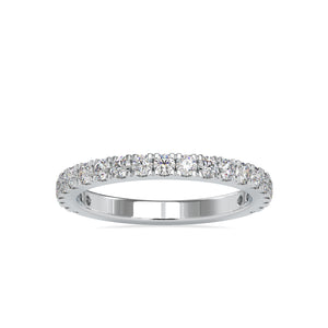 3 Pointer Platinum Half Eternity Diamond Ring for Women JL PT 0026