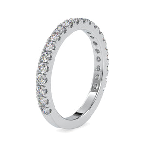 3 Pointer Platinum Half Eternity Diamond Ring for Women JL PT 0026   Jewelove