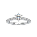 Load image into Gallery viewer, 0.50cts. Solitaire Platinum Diamond Shank Engagement Ring JL PT 0028   Jewelove.US

