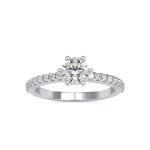 0.30cts. Solitaire Platinum Diamond Shank Engagement Ring JL PT 0029-A   Jewelove.US