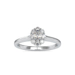 Load image into Gallery viewer, 10 Pointer Oval Cut Diamond Platinum Diamond Halo Ring JL PT 0030
