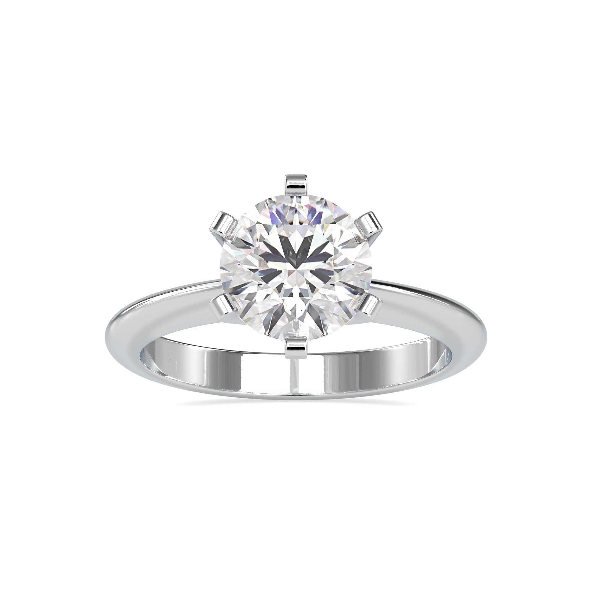 0.70 cts. Solitaire Platinum Solitaire Engagement Ring JL PT 0032