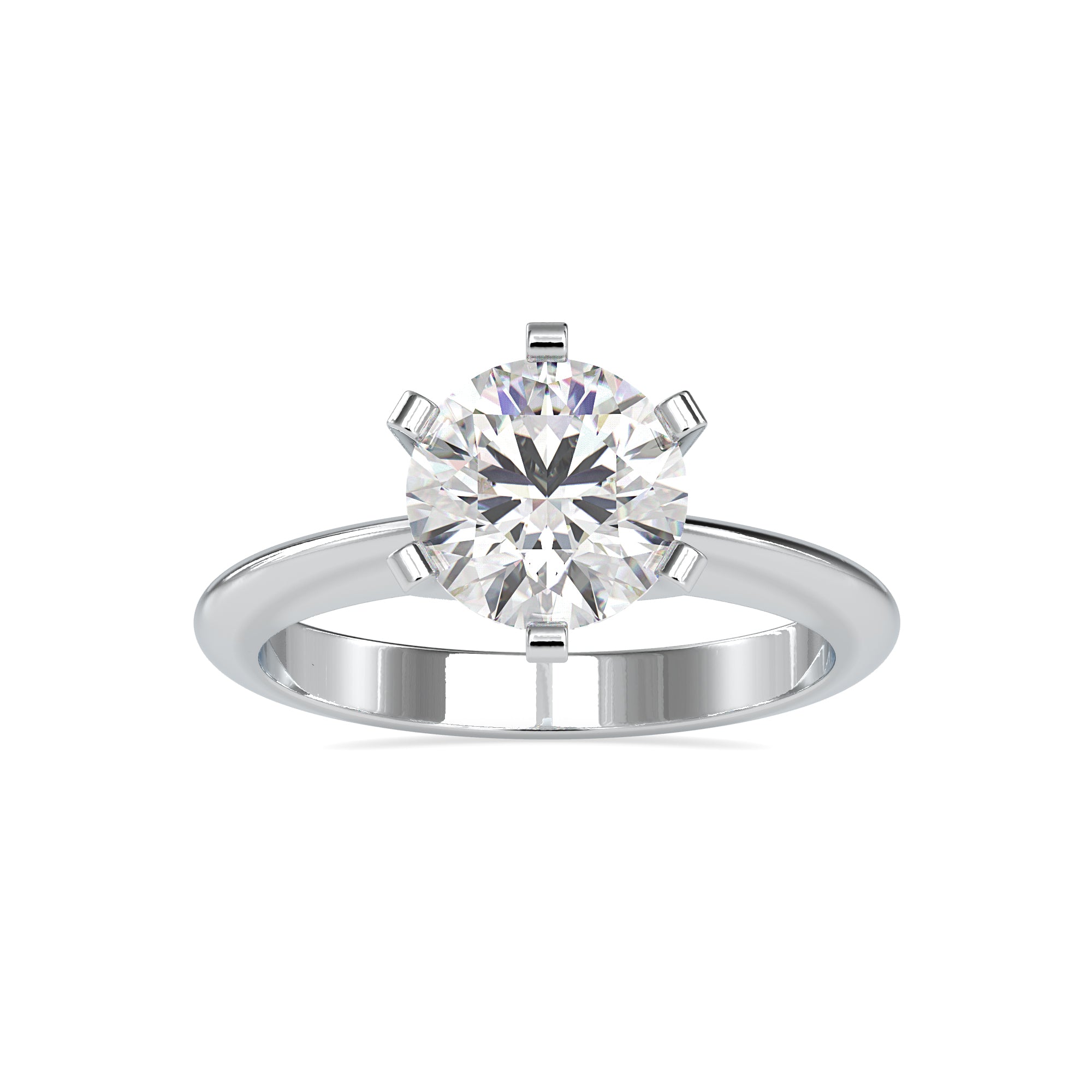 0.70 cts. Solitaire Platinum Solitaire Engagement Ring JL PT 0032   Jewelove.US