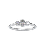 Load image into Gallery viewer, 3 Diamond Platinum Ring with Oval Cut Diamonds JL PT 0033
