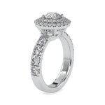 Load image into Gallery viewer, 20-Pointer Platinum Double Halo Diamond Shank Engagement Ring JL PT 0039   Jewelove.US
