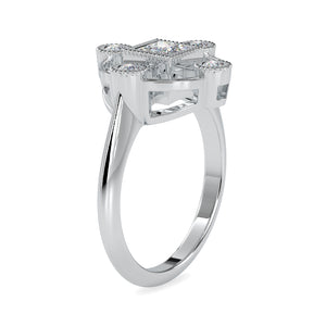 0.30cts. Princess cut Diamond Solitaire Platinum Ring JL PT 0040