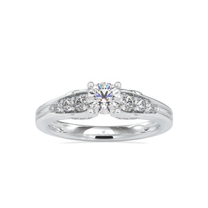 30-Pointer Diamond Shank Platinum Ring for Women JL PT 0043   Jewelove