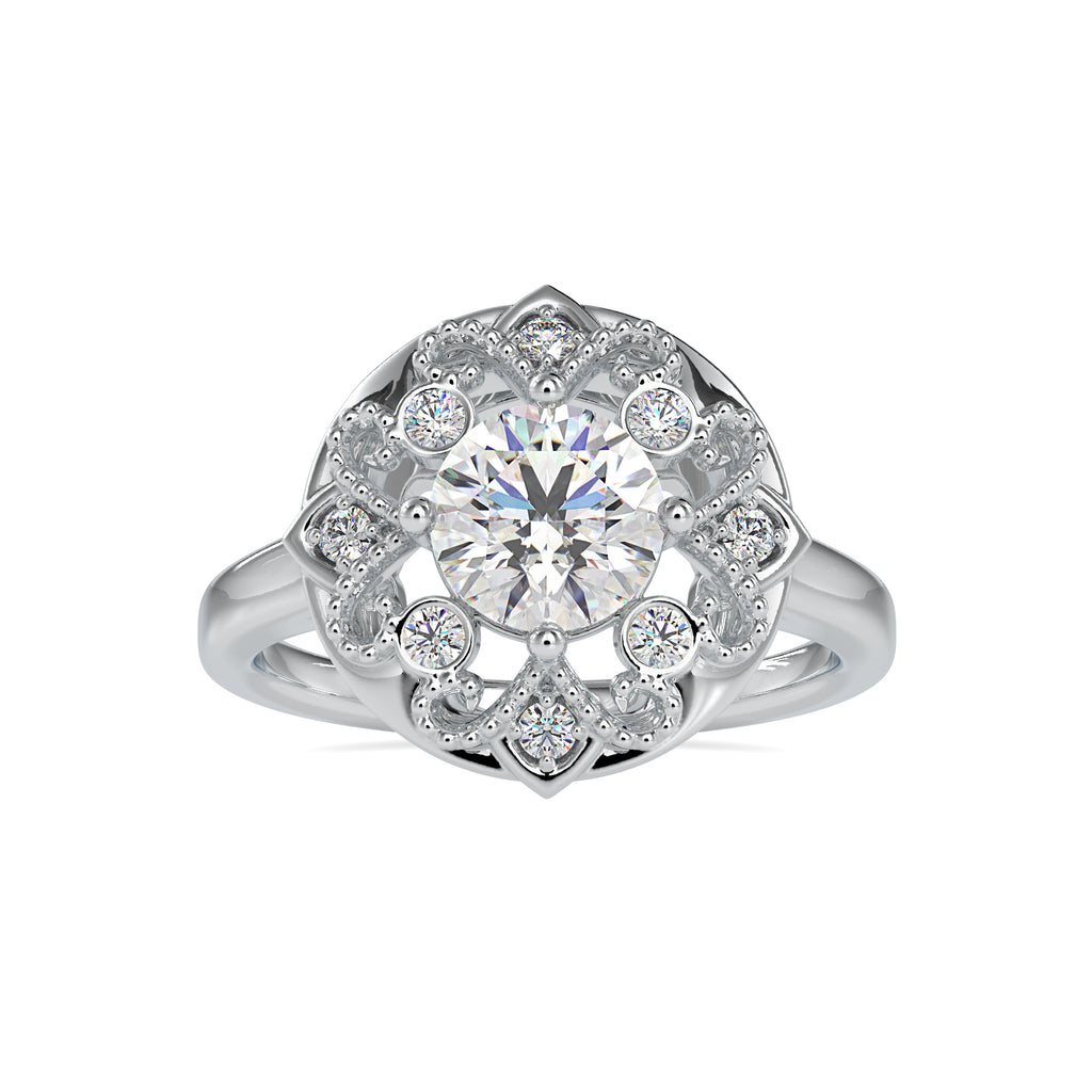 0.30cts. Solitaire Designer Platinum Diamond Engagement Ring JL PT 0044   Jewelove