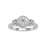 Load image into Gallery viewer, 0.70cts. Solitaire Platinum Halo Diamond Shank Engagement Ring JL PT 0047   Jewelove

