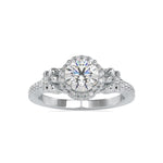 Load image into Gallery viewer, 0.50cts. Solitaire Platinum Halo Diamond Shank Engagement Ring JL PT 0047-A   Jewelove
