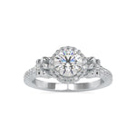 Load image into Gallery viewer, 0.30cts. Solitaire Platinum Halo Diamond Shank Engagement Ring JL PT 0047-B   Jewelove
