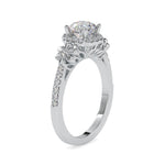 Load image into Gallery viewer, 0.70cts. Solitaire Platinum Halo Diamond Shank Engagement Ring JL PT 0047   Jewelove
