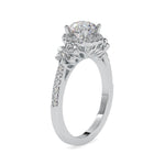 Load image into Gallery viewer, 0.50cts. Solitaire Platinum Halo Diamond Shank Engagement Ring JL PT 0047-A   Jewelove

