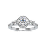 Load image into Gallery viewer, 50-Pointer Solitaire Accent Diamond Shank Platinum Ring JL PT 0048-A   Jewelove
