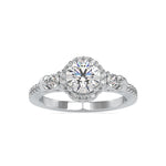Load image into Gallery viewer, 30-Pointer Solitaire Accent Diamond Shank Platinum Engagement Ring JL PT 0048   Jewelove
