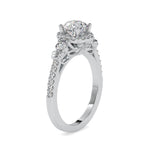 Load image into Gallery viewer, 50-Pointer Solitaire Accent Diamond Shank Platinum Ring JL PT 0048-A   Jewelove
