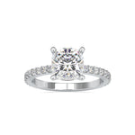 Load image into Gallery viewer, 30-Pointer Solitaire Platinum Diamond Shank Engagement Ring JL PT 0052
