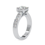Load image into Gallery viewer, 50-Pointer Princess Cut Solitaire Platinum Diamond Shank Ring JL PT 0057
