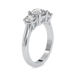 Load image into Gallery viewer, 50-Pointer Solitaire Platinum Diamond Accent Engagement Ring JL PT 0058-A

