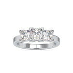 Load image into Gallery viewer, 30-Pointer Princess Cut Solitaire Platinum Diamond Accent Ring JL PT 0062   Jewelove.US
