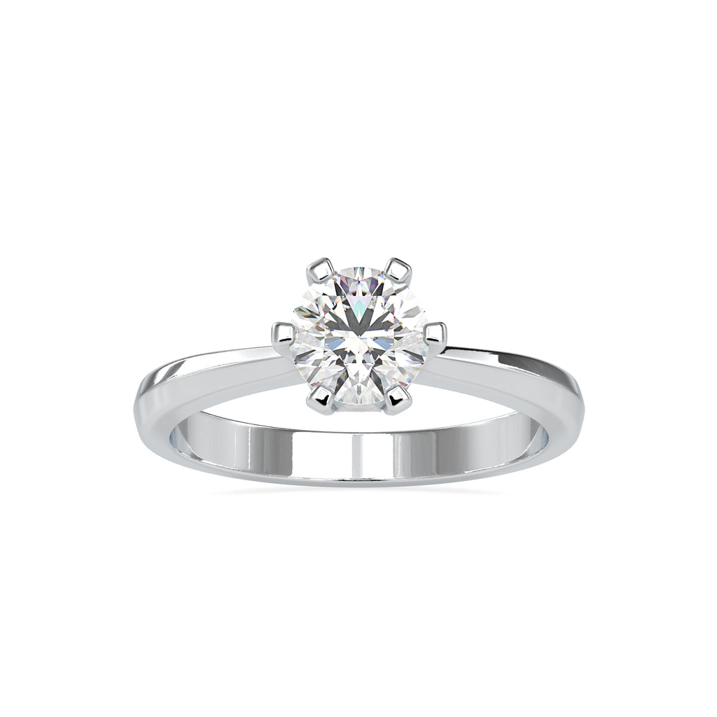 0.50cts. Solitaire 6 Prong Platinum Engagement Ring JL PT 0064   Jewelove.US