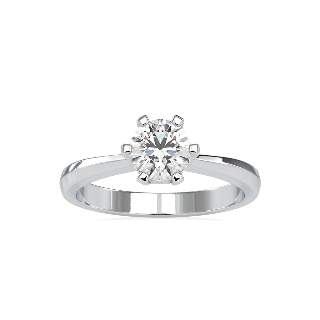 0.30cts. Solitaire 6 Prong Platinum Engagement Ring JL PT 0064-A   Jewelove.US