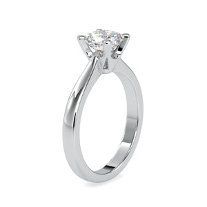 0.50cts. Princess Cut Diamond Solitaire Platinum Engagement Ring JL PT 0065   Jewelove.US