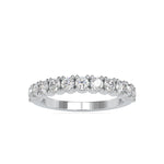 Load image into Gallery viewer, 8-Pointer Platinum Half Eternity Diamond Engagement Ring JL PT 0066   Jewelove.US
